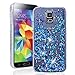 Produktbild SMART LEGEND für Samsung Galaxy S5/S5 Neo Hardcase Liquid Hülle Glitter Case Hartschale Transparent Schutzhülle Handyhülle Fließen Flüssig Schwimmend Premium Shiny Glanz Sparkle Bling Diamant Strass Tasche Skin Schale Hart PC Clear Kristall Handytasche Etui - Blau