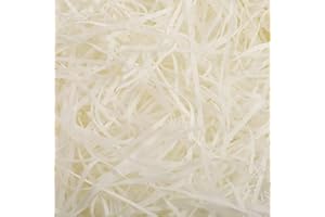 VZXQX 100 Grammi Carta Velina Tagliuzzata Bianca, Carta Tagliuzzata per Regali Cestino Confezioni Imballaggio, Carta Rafia Tagliuzzata per Regalo Decorazione Forniture per Feste Bomboniere