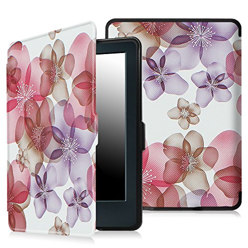 Fintie Hülle für Kindle 8 Generation - Die dünnste und leichteste Schutzhülle Tasche mit auto Sleep / Wake für Kindle eReader (6 Zoll) Touchscreen ohne Spiegeleffekte, (8. Generation - 2016 Modell), Traumblüten