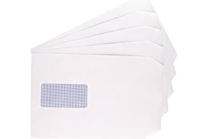Q-Connect C5 Envelopes Window Pocket Self Seal 90gsm White (Pack of 500) 9000020