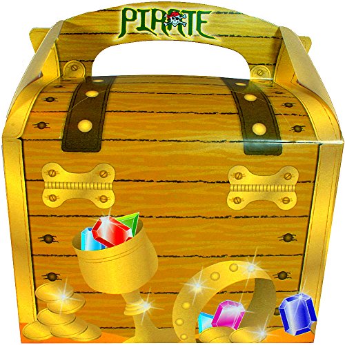 German Trendseller® – 8 x Piraten Schatzkisten Diamanten ┃ Rubys ┃ Piraten Party Boxen mit Griff ┃ Piraten Loot ┃ Kindergeburtstag - 5