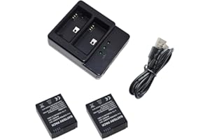 Suptig Batterie (Lot de 2) et Chargeur Daul pour GoPro HERO3/Gopro HERO3+ et Gopro AHDBT-301/AHDBT-302
