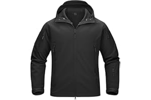 TACVASEN Military Waterproof Men's Softshell Jacket Fleece Lining Camouflage Outdoor Coat