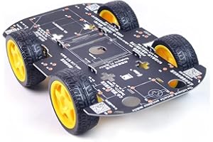 XiaoR GEEK 4WD Robot Chassis Kit, Smart Robot Car Chassis DIY Kit, Lernspielzeug für Kinder und Erwachsene mit 4 TT Motoren und 4 Rädern für Arduino, Raspberry Pi, Stm32