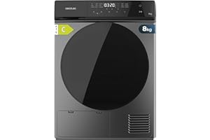 Cecotec Secadora de Ropa Bomba de Calor 9 kg Bolero DressCode Dry 8400 Inverter Steel, Clase Equivalente A+++, 15 programas, Funciones de Secado Automático, Stop&Go, Delay Start y KidLock, Inox