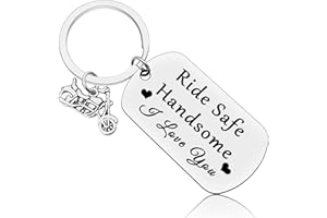 Vadaka Biker Gift Keyring Motorcycle Keychain Gift Ride Safe Keyring Gift for Boyfriend Husband Men New Driver Gift for Biker Funny Couple Keychain Christmas Anniversary Birthday Gift for Biker