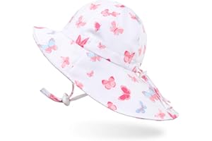 AMI&LI TOTS Ami&Li Bébé Chapeau Cou Protection Enfants Coton Anti-UV UPF 50 Chapeau de Soleil Fille Garçon Nourrisson Tout-Petit