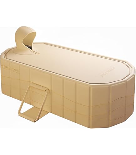 Opvouwbaar Opblaasbaar Bad voor Volwassenen Draagbare Spa Bad Ronde Ijsemmer Opvouwbare Plastic Camping Bad Badzout Badkamer Emmer Groot IJsbad 80 * 75 cm