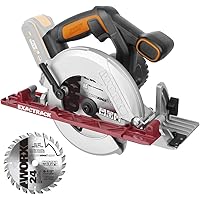 Worx WX530.9 Akku-Handkreissäge – Profi Kreissäge mit Absaug-Adapter – Ideal auch für Schnitte auf Gehrung – PowerShare…