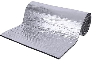 ChicSoleil 2 Stück Dämmmatte Auto Selbstklebende Schallschutzmatte Isolierung Matte,Schallschutz Mattenrolle,Feuerfest, Feuchtigkeitsfest, Wasserdicht(Silber,200cm×50cm×5mm)