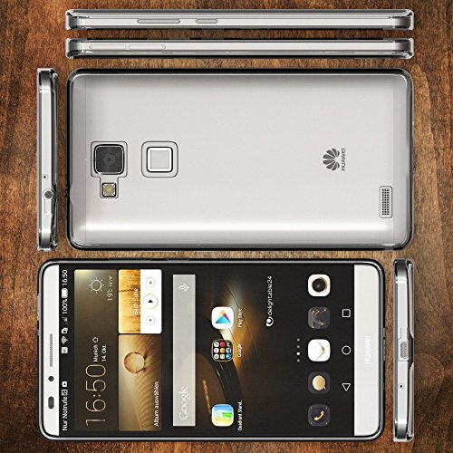 Huawei Ascend Mate 7 Cover Custodia Protezione di NALIA, Slim Case Protettiva Trasparente Cellulare in Silicone con Bordi, Gomma Clear Copertura Sottile Bumper per Telefono Ascend Mate-7 - Trasparente