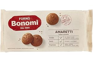 Forno Bonomi Amaretti, biscotti secondo la tradizione confezionati realizzati con i migliori prodotti naturali. Protagonisti della tua colazione o dei tuoi dolci preferiti. Confezione da 200g
