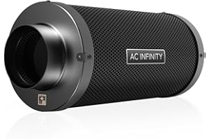 AC Infinity Air Carbon Filter XL 100mm, with Premium Australian Virgin Charcoal, Pre-Filter and Rope Hangers, Reversible Flange Odor Scrubber fit for Inline Duct Fan, Hydroponics, Grow Rooms, 4-Inch