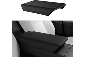‎BASENOR BASENOR Mittelkonsolenabdeckung für 2025 2026 Tesla Model Y Refresh (Juniper) 2024 2025 Tesla Model 3 Highland, rutschfeste TPU-Armlehnenabdeckung [ohne Logo], Armlehnenschutzzubehör, Schwarz