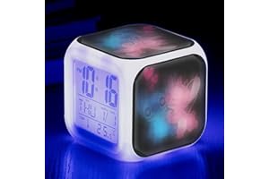 Vipomkowa Réveils Numériques pour Les Enfants, Dessin Animé Réveil Veilleuse LED Numerique Lampe, Jouets pour Enfants Reveil Lumière, Cadeau d'anniversaire de Noël