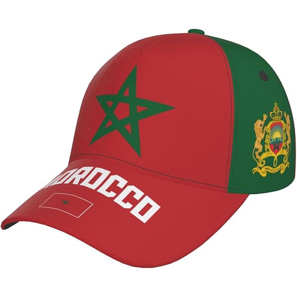 RFSHOP Morocco Flag Cool Moroccan Baseball Cap 3D Full Print Adult