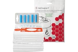 Reliapart Compatible Numatic Henry Hetty Microfibre SMS Dust Bags (10 Bags + 10 Freshener Sticks) NVM-1CH for Henry Hetty James NRV200 NVR225 RSV200 Series 604015 Dust Vacuum Cleaner Bags