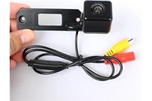 Kalakass Caméra de Recul Voiture en Couleur Imperméable IP67 avec 170° Large Angle Vision Nocturne Compatible avec Volkswagen VW Touran Passat Jetta Caddy Golf Plus Multivan T5 Transporter Superb