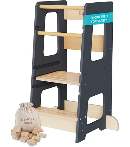 Xiha Montessori Learning Tower Observation Tower Adjustable In 4 Heights Protected On All Sides