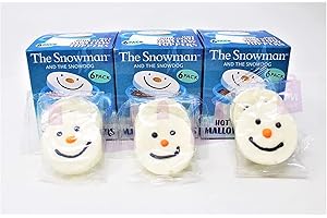 PVL TRADE Snowman and the Snowdog Hot Chocolate Marshmallow Toppers Christmas Decoration - Pack of 3 x 60g (18 Toppers)