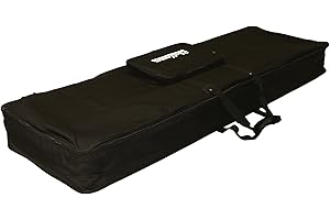 Challenger 88 Key Keyboard Bag (146 x 45 x 16cm) | Padded Piano Keyboard Cover With Accessory Pocket for Cables & Straps | Rugged Black Nylon Piano Keyboard Accessories Bag | Lightweight and Durable