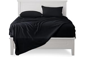 FARFALLAROSSA Lenzuola Una Piazza e Mezza Completo, Materiale 100% Puro Cotone, Lenzuola e 1 Federa da Letto, Biancheria da Letto Made In Italy, (Una piazza e mezza, Nero)