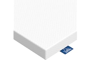 Doubleslee 7cm Memory Foam Mattress Topper Single Bed, Gel-Infused Cooling Single Mattress Topper for Back Pain Relief,Dual-Layer Bed Topper Single with Washable Cover 90x190x7cm