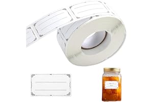Neodtx Etiketten Selbstklebend 600 Stück Klebeetiketten Blanko Flaschenetiketten Weiß Etiketten Zum Beschriften Küche Marmeladen (6x3 cm) Aufkleber Gewürzetiketten Tüten Beschriftungsetiketten