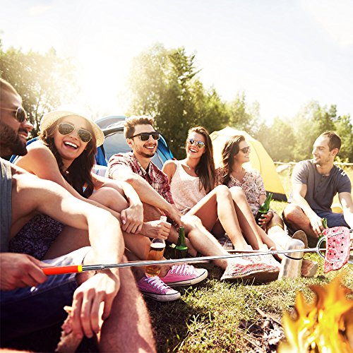 eBoot Grillspieße Grillbesteck Lagerfeuer Grillfest Gabeln für Camping, Freizeit, Lagerfeuer, Gartenparty, Geburtstag (5er Pack, Multi Color) - 5