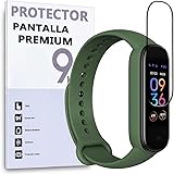 REY Pellicola salvaschermo 3D per AMAZFIT Band 5, Nero, Copertura Completa, Pellicola Protettiva Protezione Schermo, 3D / 4D 