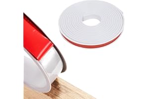 HUAMIRRA U Form Selbstklebend Möbelkantenband, 5m lang Innenbreite 12mm Flexible TPE Faltbarer, Umleimer Furnierklebeband, Möbelkantenumleimer, Eckverbindungsklebeband, für Deckenkanten, Arbeitsplatten(Weiß)