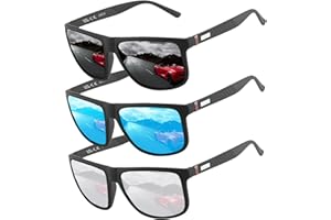 PERFECTMIAOXUAN Occhiali da Sole Polarizzati Uomo Donna, Occhiali Vintage Eleganti Montatura Classica, Lenti Pilota HD, Golf Guida Pesca Occhiali da Viaggio Sport all'Aria Aperta Moda Occhiali da Sole