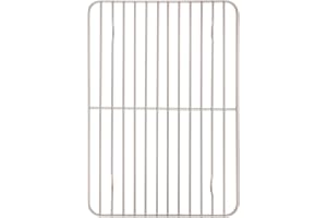 CHEFMADE Grille de cuisson et de refroidissement, Grille métallique Rectangle antiadhésive de 12 pouces pour la cuisson au four (or Champagne)