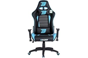 BraZen Sentinel PC Chairs Gaming Chair for Adults Ergonomic Office Chairs Computer Chairs Adult Gaming Chair Gaming Chairs for Adults Video Game Chairs Gamer Chair PC Gaming Chair - Blue
