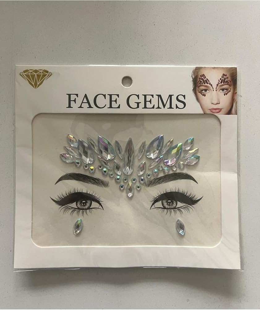 Airbrush Tattoo Face Gems Yapışkanlı Yüz Taşı, Kristal Taşlar, Yüz Süsleme