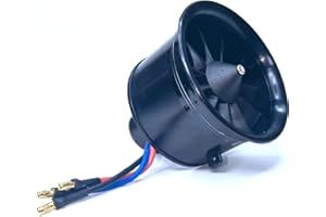 DoBoFo EDF 64mm 4S 3500KV 11 Blades 16.8V Electric Ducted Fan, Hobby RC Jet Engine Propeller, RC Car Engine Parts, High Speed Brushless Motor, Remote Control Model, Replacement Airplane Parts DIY