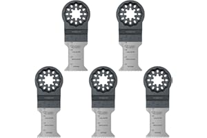 5 x SabreCut SCFN35B_5 35mm x 40mm Bimetal (BIM) Long Life 18 TPI Multi Tool Blades for Bosch Fein Starlock/Starlock Plus and Starlock Max Multi Tool Fitting System and Accessories