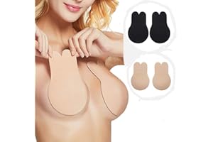 whiteswan 2 Pairs Invisible Lift-Up Bra, Adhesive Bra Anti-Penetration Point Adhesive Bra, Breast Lift Tape Push Up Strapless Nipple Covers
