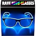 Aquat Light up EL Wire Neon Rave Glasses Glow Flashing LED Sunglasses Costumes For Party, EDM, Halloween RB01