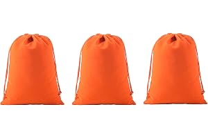 KONMAY 10 st stora sammetspåsar med dragsko, 20 x 25 cm orange sammetspåsar för gåvor, festgåvor