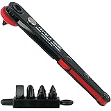 ENGINEER dr-55 Ratchet Screwdriver, Red/Black