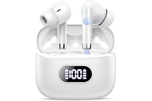 COIOC Wireless Earbuds, Wireless Headphones Bluetooth 5.3 Headphones with 4 ENC Mic, Bluetooth Earphones with 50H Hifi Stereo, Noise Cancelling Headphones Wireless Mini Ear Buds IPX7 Waterproof LED Display