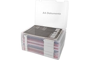 Oungy Pudełko na dokumenty A4, plastikowe, format A4, do organizacji sali lekcyjnej, 6 sztuk