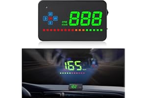 Hud iKiKin HUD Display Car HUD Display for All Cars and Trucks, windscreen LED Projectors, HUD Reflection Film, GPS tacómetro, Plug and Play