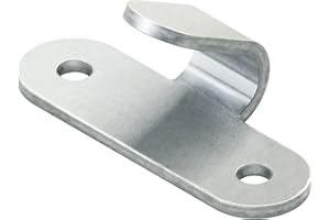 Dreamprint 36 Ganchos Tensores de 2 Orificios - Acero Galvanizado, Perforados, para Red de Remolque de Camping