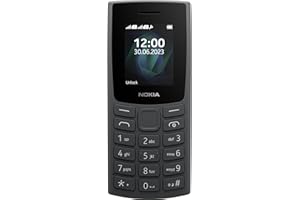 Nokia 105 2G Feature Phone with long-lasting battery, 12 hours of talk-time, wireless FM radio, large display, and tactile keyboard, Dual Sim - Charcoal