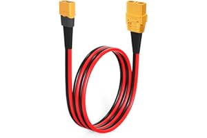 ELFCULB XT60 a XT90 Cavo Adattatore, 10AWG XT60 Maschio a XT90 Femmina Cavo Connettore per RC Lipo Drone Batteria (0,6m)