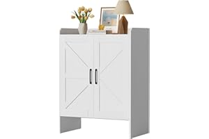 Mericonia 5-Layer Farmhouse Style Shoe Cabinet, Double Door Freestanding Shoe Rack, Adjustable Shelves, Metal Corner Decoration, Suitable for Entrance, Hallway, Corridor, White