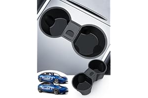 ASZSK Support de Tasse pour Console Centrale Tesla, Support de Tasse en Silicone avec Mini Accessoires de Rangement, Design de Fond Triangulaire surélevé,Stable (pour Tesla Model 3 Model Y 2021-2024)