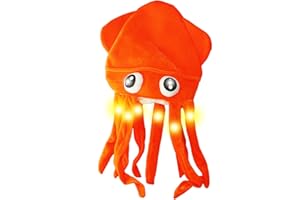 The Glow Company Light Up Flashing Squid Hat (1 Pack)